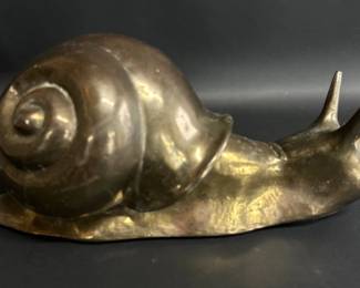 Brass snail figurine