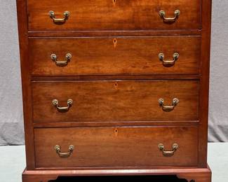 Cherry four drawer country Chippendale chest of drawers