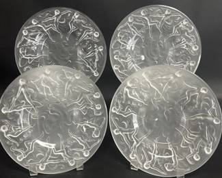 4 Consolidated Phoenix Glass vintage dancing nymph plates