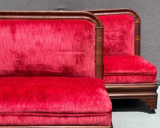 Pair of Victorian ladies parlor settees, sold 2x the money