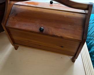 Vintage sewing box. Full