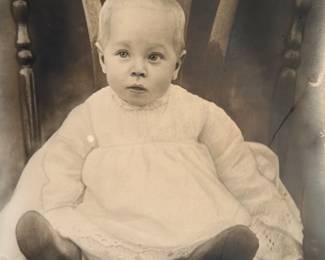 Black and white child photo . Not sure of the year.