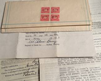 Deeds from Burke County. 1922 to 1940’s