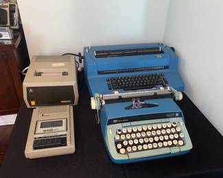 Vtg Typewriters, Program Recorder, Printer
