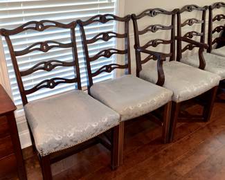 Six Ribbon-Back Dining Chairs