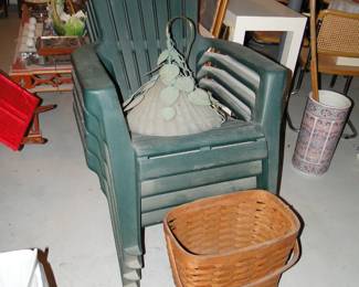 Outdoor plastic chairs