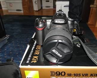 Nikon D90 18-105 with telephoto lens