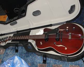 Godin 6 String guitar in case 2 pick up