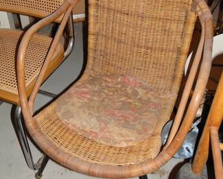 Wicker Bentwood style MCM Chair
