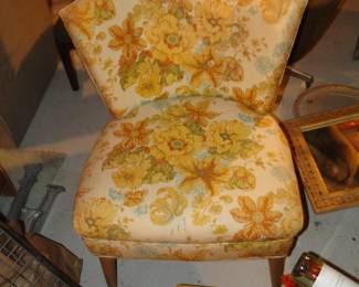 Floral yellow chair