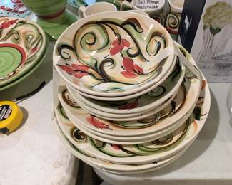#138 Gail Pittman Honeysuckle - mixed Set (as is some chips) - 16 pc $54.00