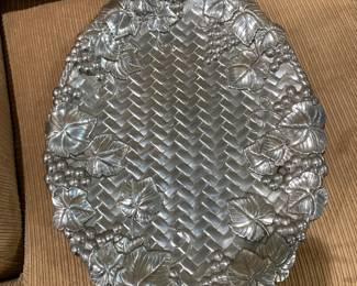 #134 Lenox Grape Weave Platter w/Handles - 22" $30.00
