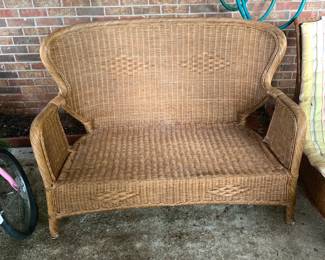 #99 Pier 1 Brown Wicker Loveseat - 50" Wide $75.00