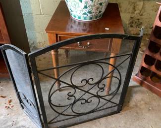 #71 Black Wrought Iron Fireplace Screen - 4'Wide x 31" Tall $30.00