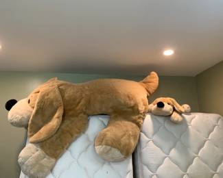 #34 Huge Plush Dog w/Baby - approx 4' long $75.00