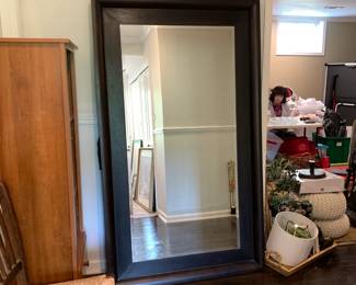 #38 Black Wood Beveled Mirror - 43x72 $225.00