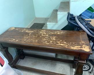 #94 Wood (as is) Sofa Table - 52x18x31 $30.00
