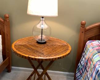 #5 Bamboo Folding Table - 30 round x 27 $75.00