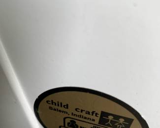 #83 Childcraft Baby Bed w/Rails - Laminate White w/drawer $25.00