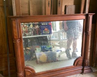 #85 Wood Beveled Glass Mirror (goes to dresser) - 51x42 $75.00