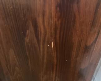 #25 Wood Table w/drawers (as is crack and scratch) legs need assembling - 30x60 $75.00