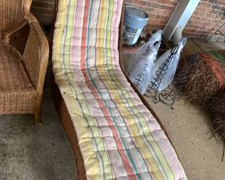 #100 Pier 1 Brown Wicker Chaise Lounge - 72" long $75.00