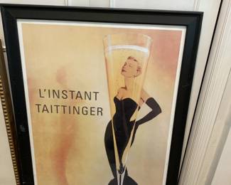 #42 Black Framed Poster Print of Lady - 28x39 $30.00