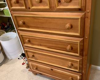 #6 Lea Pine Chest of 5 Drawers - 36x18x54 $125.00
