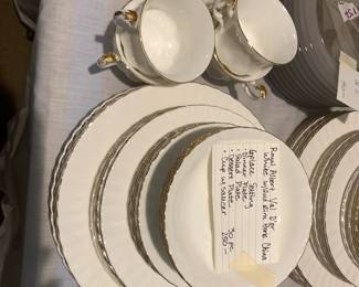 #157 Royal Albert Val D'or White w/gold rim Bone China - 6 place Setting - 30 pc $244.00
#158 Royal Albert Val D'or White w/gold rim Bone China - 6 place Setting - pc 29 (missing one cup) $20.00