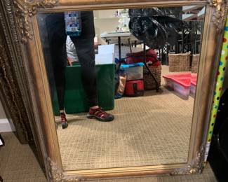 #28 Gold Frame Beveled Mirror - 25x30 $75.00