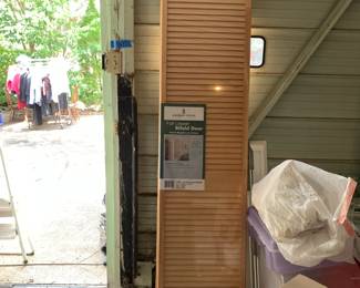 #58 Full Wood Louver Bifold Door - 7/8" x 36x78 - New Wrapped $30.00
#59 Full Wood Louver Bifold Door - 7/8" x 36x78 - unwrapped $25.00