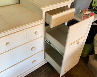 #65 Rogers White Laminate Changing Table/Chest of 6 Drawers (as is finish) - 50x20x37 $45.00