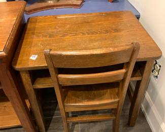 #48 Wood Kids Desk w/chair - 24x18x23 $30.00