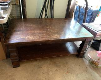 #61 Wood Coffee Table (as is finish) - 31x50x20T $30.00