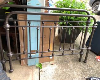 #63 Full Size Heavy Oil Rubbed Bronze Headboard/Footboard w/rails $75.00