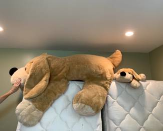 #34 Huge Plush Dog w/Baby - approx 4' long $75.00