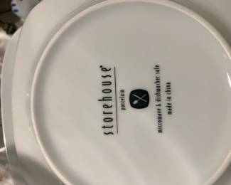 #165 Storehouse Porcelain square Dishes - 16 pc - ( 1 dinner as is) $28.00