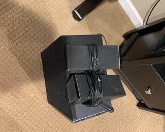 #14 Vizio Subwoofer w/sound Bar & 2 house speakers w/remote $45.00