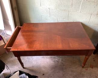 #73 Wood Coffee table w/2 drawer - 44x29x20 $45.00
