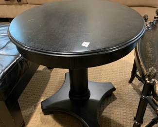 #16 Black Pedestal End Table 26x25 $75.00