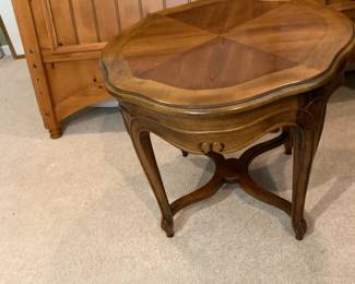 #33 Wood Round End Table - 26round x 22 $75.00