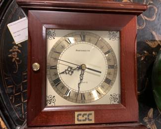 #144 Portsmouth Quartz Battery Clock - w/hidden 3 hidden drawers - CSC Brand - 12x9x6 $25.00