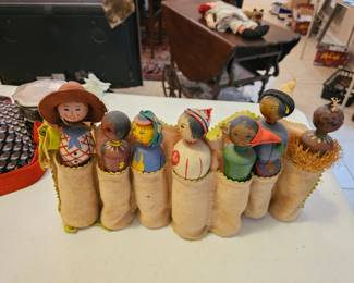 Vintage Cultural Peg Dolls
