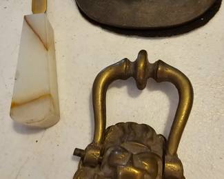 Antique Brass Lion Head Doorknocker