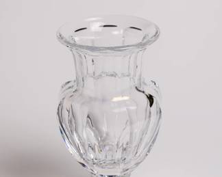 Small Crystal Vase by Bacarrat 9" by Wiliam Yeoward