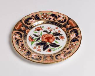 Royal Crown Derby Pink Canellios salad plates