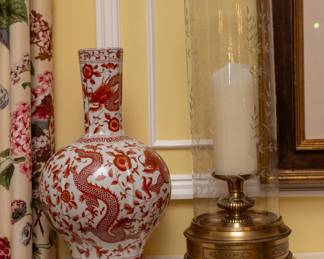 Red Dragon pot Candle lantern sold