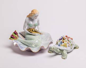 Herend mermaid and tortise