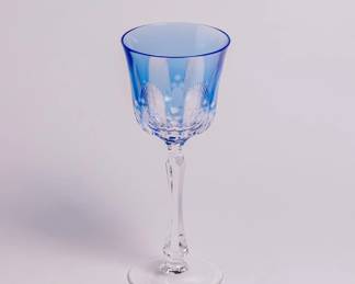 Blue tall wine set