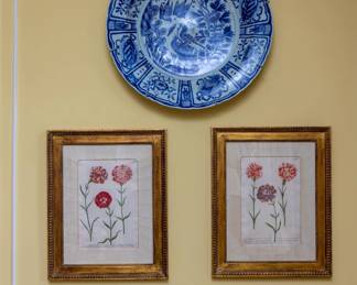 Botanicals by Sweeter Blue and White Charger sold